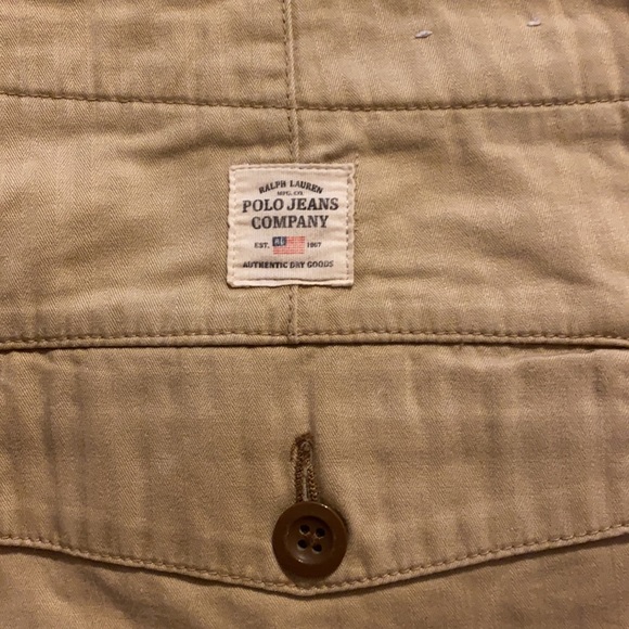 MENS POLO RALPH LAUREN KHAKI SHORTS - Picture 4 of 6